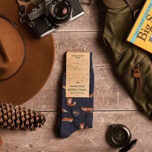 NEW Conscious Step Socks That Protect Foxes M Organic Cotton Fair Trade